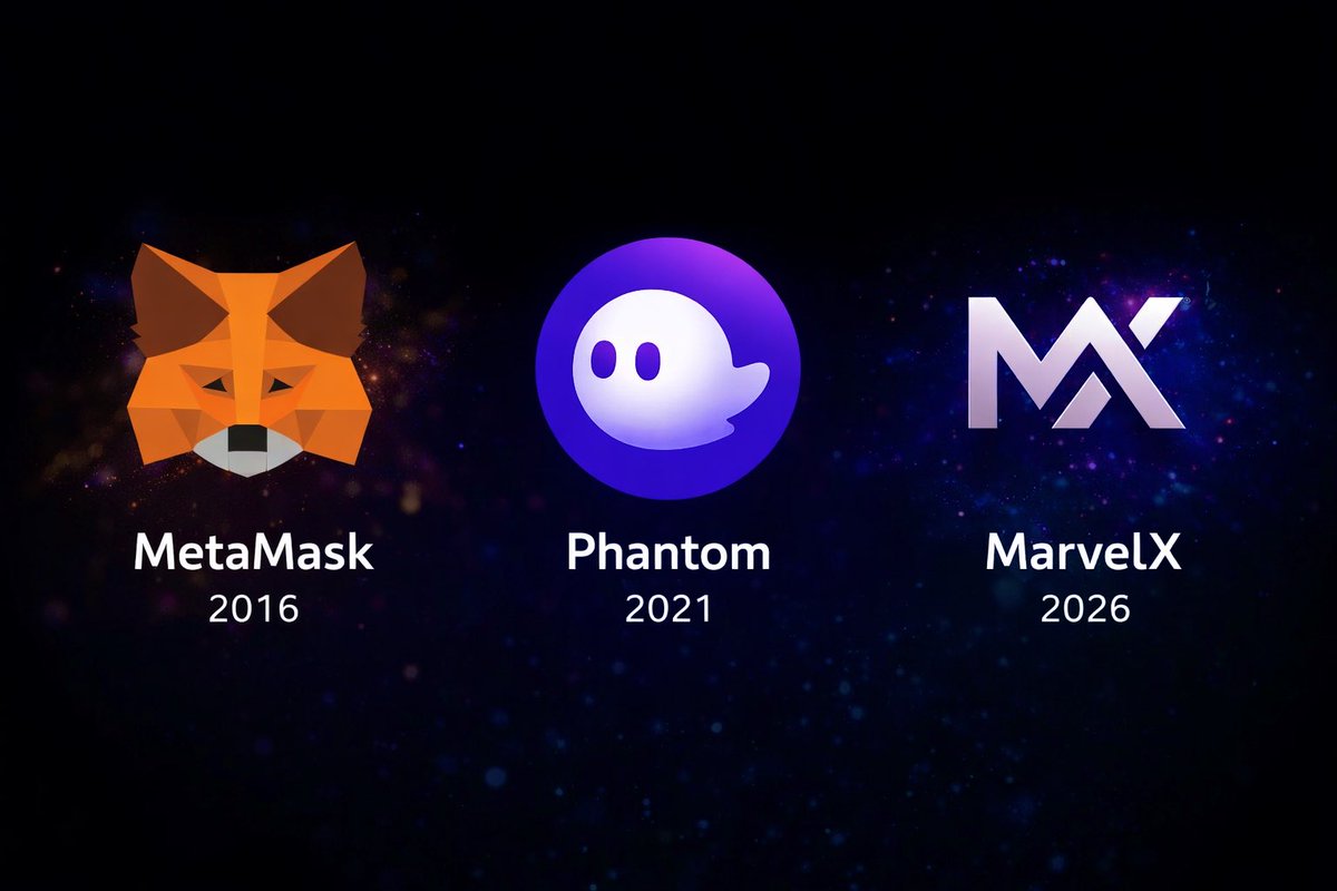 Xinfinity00's tweet image. Every 5 years, a new wallet defines the era.

MetaMask — 2016
The first gateway to Web3.

Phantom — 2021
UX that brought crypto to the masses.

MarvelX — 2026 ( launching soon)
Quantum-safe recovery . AI-native. Privacy-first.

This isn’t another wallet.
It’s the next evolution.…