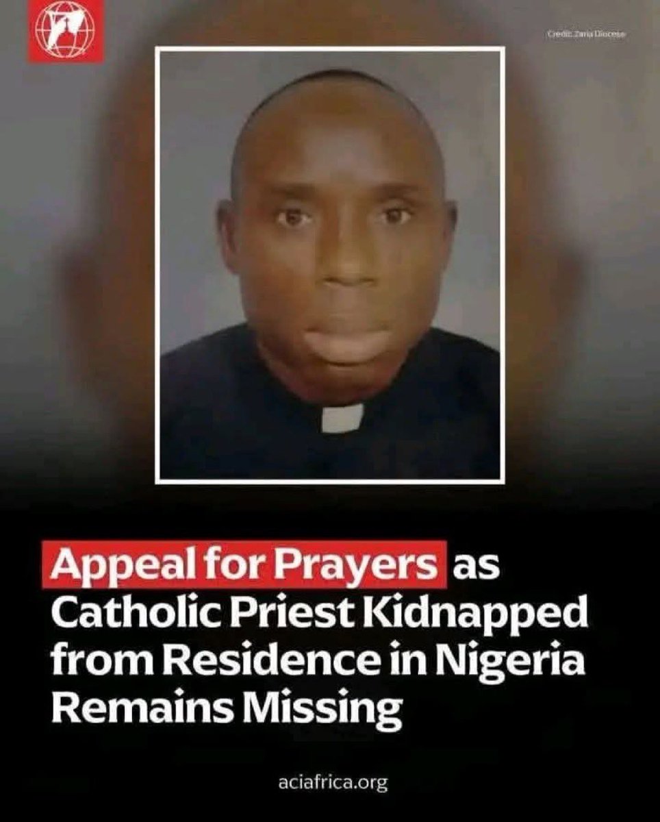 FSYusuff's tweet image. Rev Father Emmanuel has been in kidnappers’ den since 2nd of December 2025 - a priest from Zaria Diocese.

Please help me share it as wide as you can. I am exhausted 😰😰😰💔💔