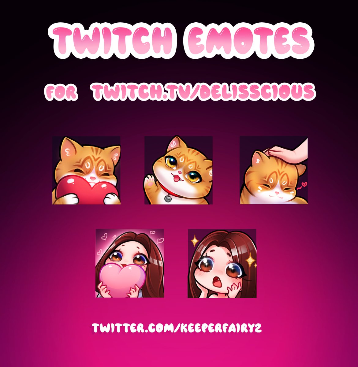 Sweet orange 😼for <a href="/delisscious_/">deliss, the lovely</a> #emotes #Commission #twitchemotes #twitchemote