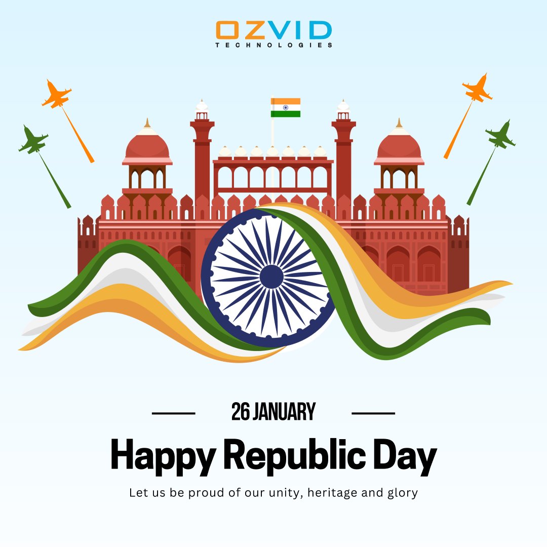 Proudly celebrating the spirit of India this Republic Day. OZVID Technologies stands for innovation, trust, and a digitally empowered nation. 

Happy Republic Day!

#ozvid #RepublicDay #RepublicDay2026 #HappyRepublicDay