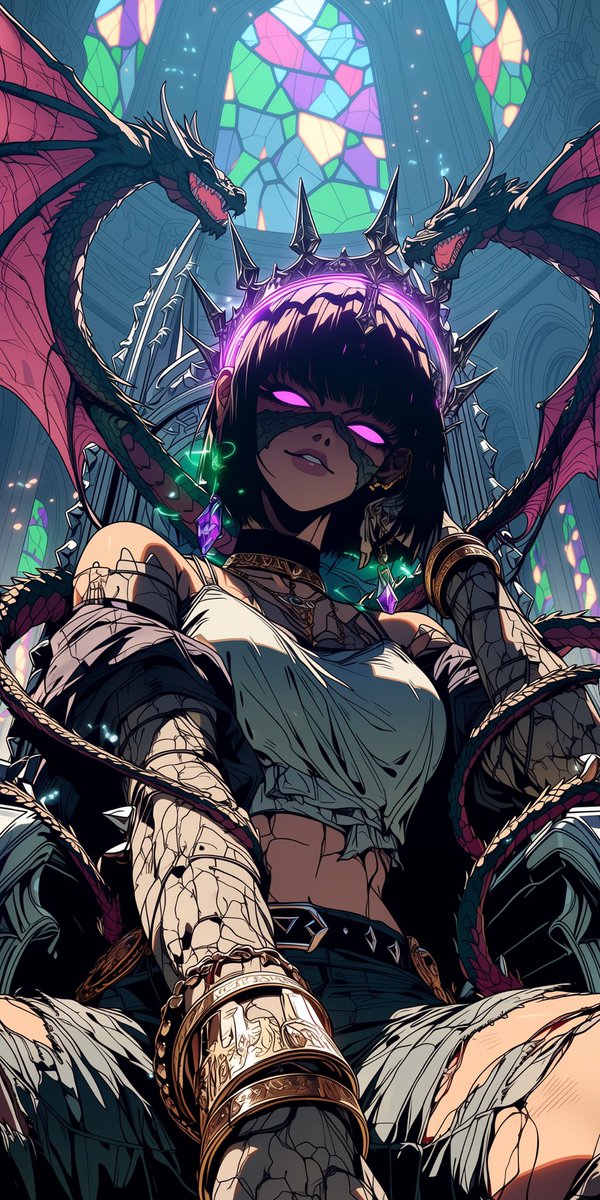 #AIArt #AIイラスト  🐉 👑