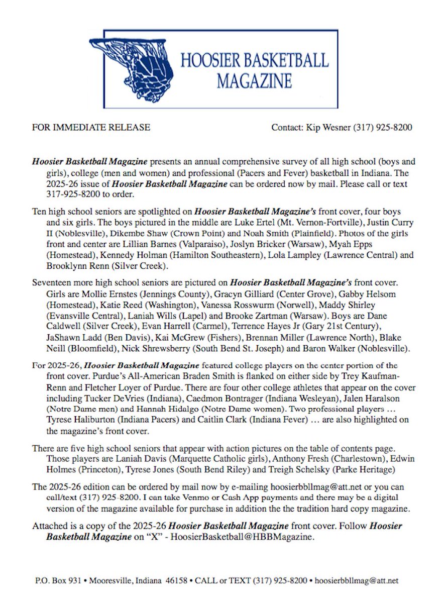 Hoosier Basketball Magazine (@hbbmagazine) on Twitter photo 