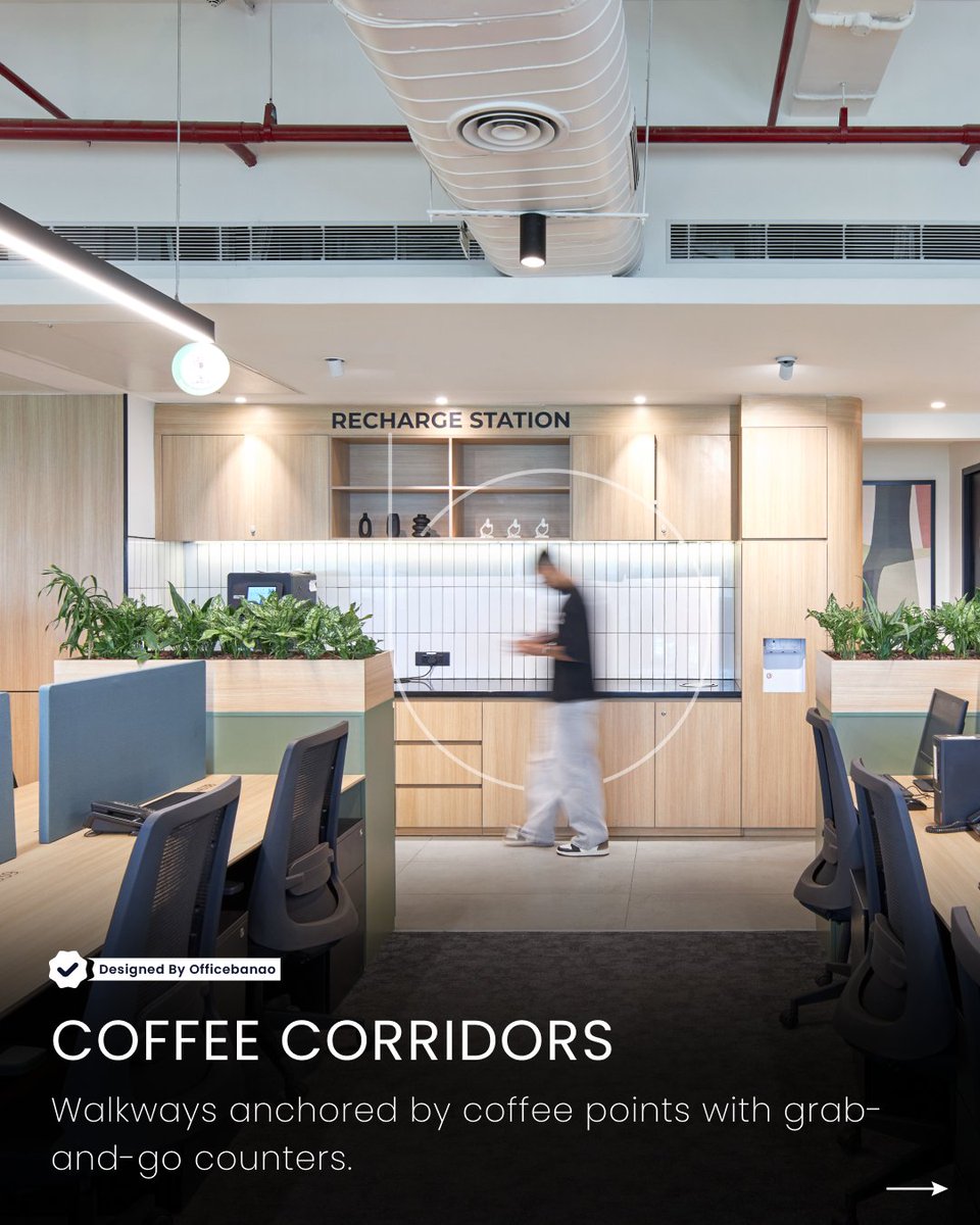 officebanao's tweet photo. Corridors are more than passageways. They’re where conversations spark and work resets.

Swipe through to see how thoughtful in-between spaces shape focus and connection.

#Officebanao #Turnkey #CommercialInteriors #InteriorArchitecture #DesignWithIntent #ModernWorkspaces https://t.co/DEqnlefKTK