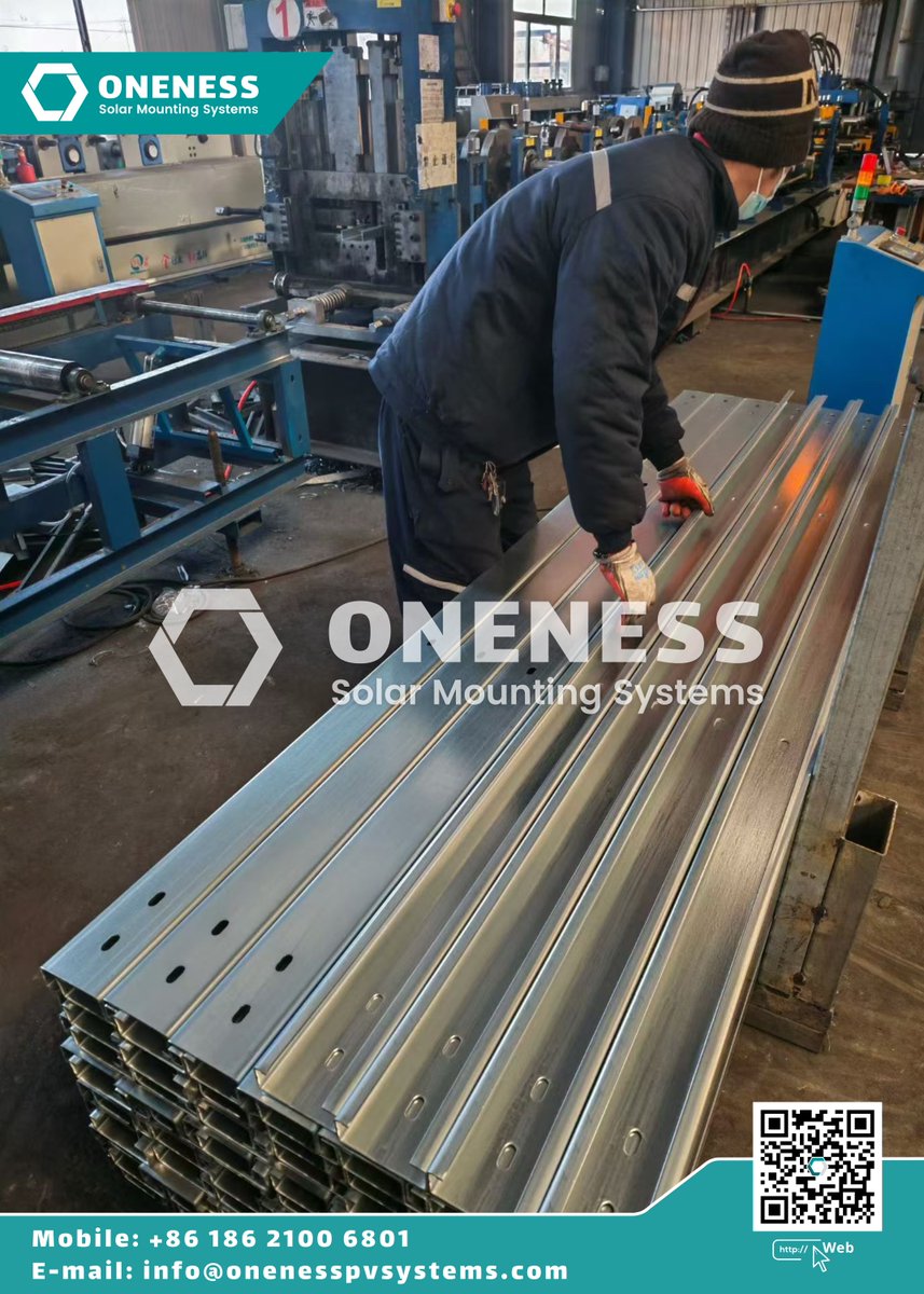 IvanYordanovBUL's tweet image. ⚙️☀️From flat steel coil to high-precision solar mounting profiles
ONENESS SOLAR MOUNTING SYSTEMS, roll forming is the core process that transforms steel strips through a series of precision rollers into strong, accurate, and durable profiles.

#ONENESS #SolarMountingSystems