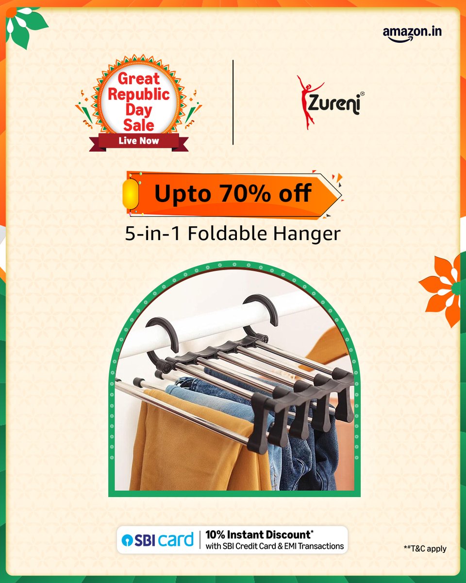ZureniStore's tweet photo. Step into Republic Day celebrations with exclusive Amazon home essentials deals! Upgrade your everyday living with Zureni Home Essentials. Perfect for kitchens, wardrobes, bathrooms, and entrances.
🔥Up to 70% OFF
📍Shop on Amazon @amazonIN @ZureniStore
#amazondeal #RepublicDay https://t.co/0B9jbfjMqt