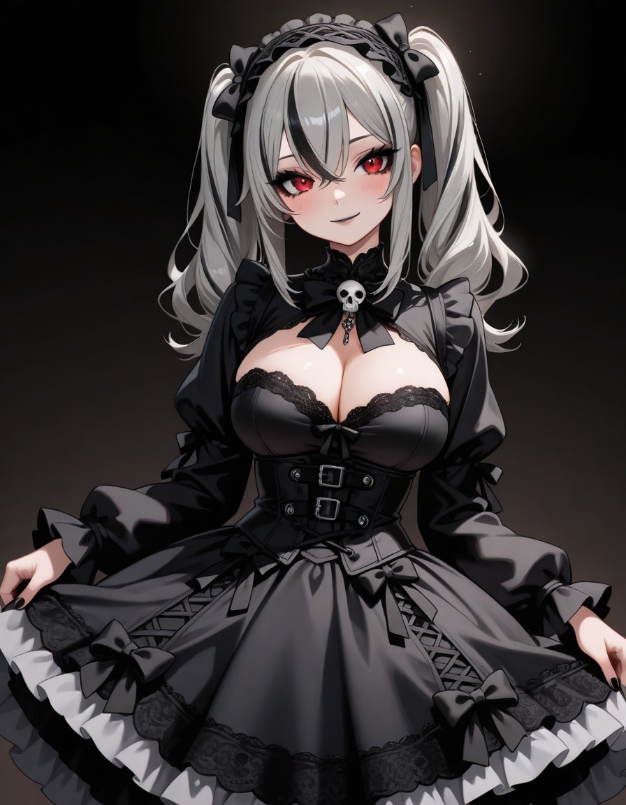 GessChan2409's tweet photo. "Black" is just a fashion, 
It doesn't reflect who I am. 

#GessinaAIgen #AIGeneration #OriginalCharacterart
#gothiclolita #lolita #gothic  #darklolita #kawaii #animegirl https://t.co/BafEfscgZ7