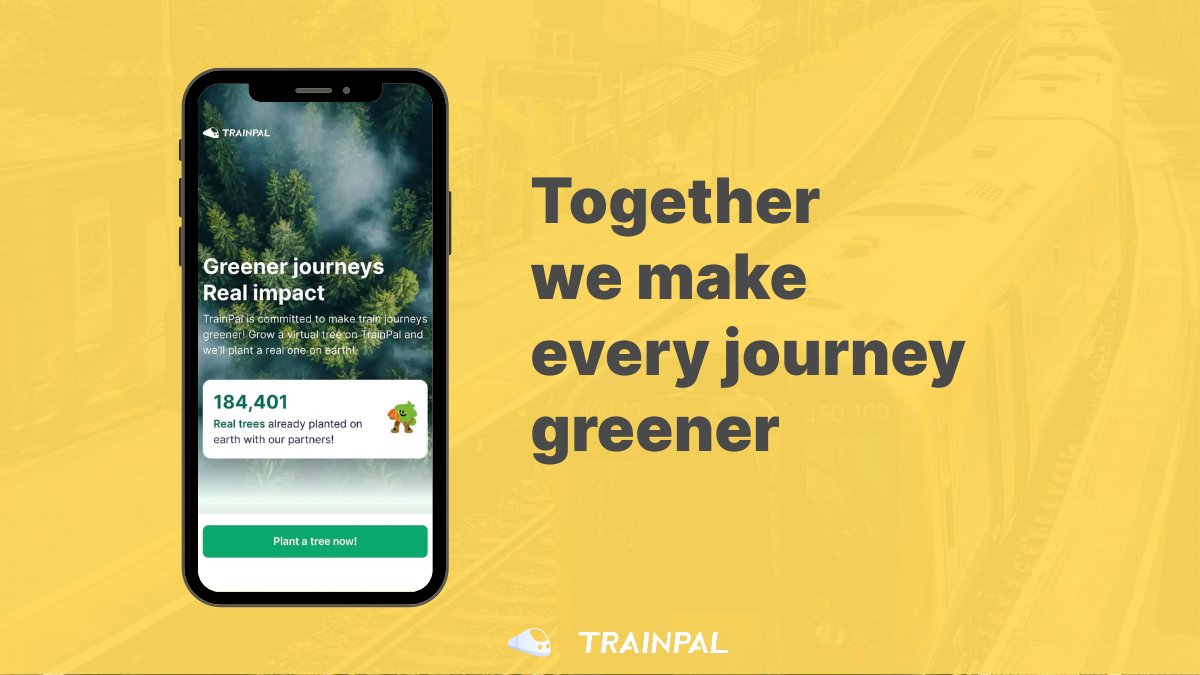 trainpal_go's tweet image. Your next journey is planting hope! 🌍 
We're turning journeys into forests. Choose train travel → Collect Green Energy → Grow your virtual tree → We plant a real one for you!    
Start your green story now on TrainPal! #trainpal#treenation