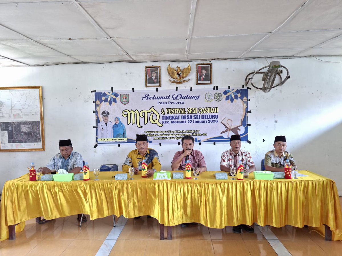 MerantiAsahan's tweet image. Pembukaan lomba MTQ dan FSQ ke-57 Tingkat Desa Sei Beluru di Aula Kantor Kepala Desa Sei Beluru Kecamatan Meranti berjalan dengan lancar dan khidmat.
#MTQ
#FSQ
#MerantiAsahan