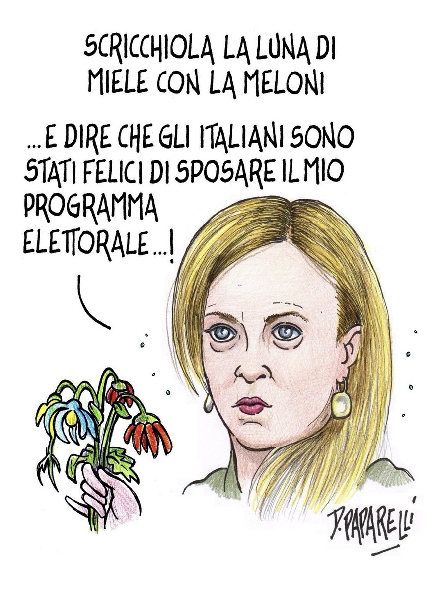 danilopaparelli's tweet photo. Si sta #aprendo, alla #destra della #Presidente #Meloni, un piccolo spazio di #dissenso sulle #promesse #elettorali #disattese https://t.co/MOR89yotrR