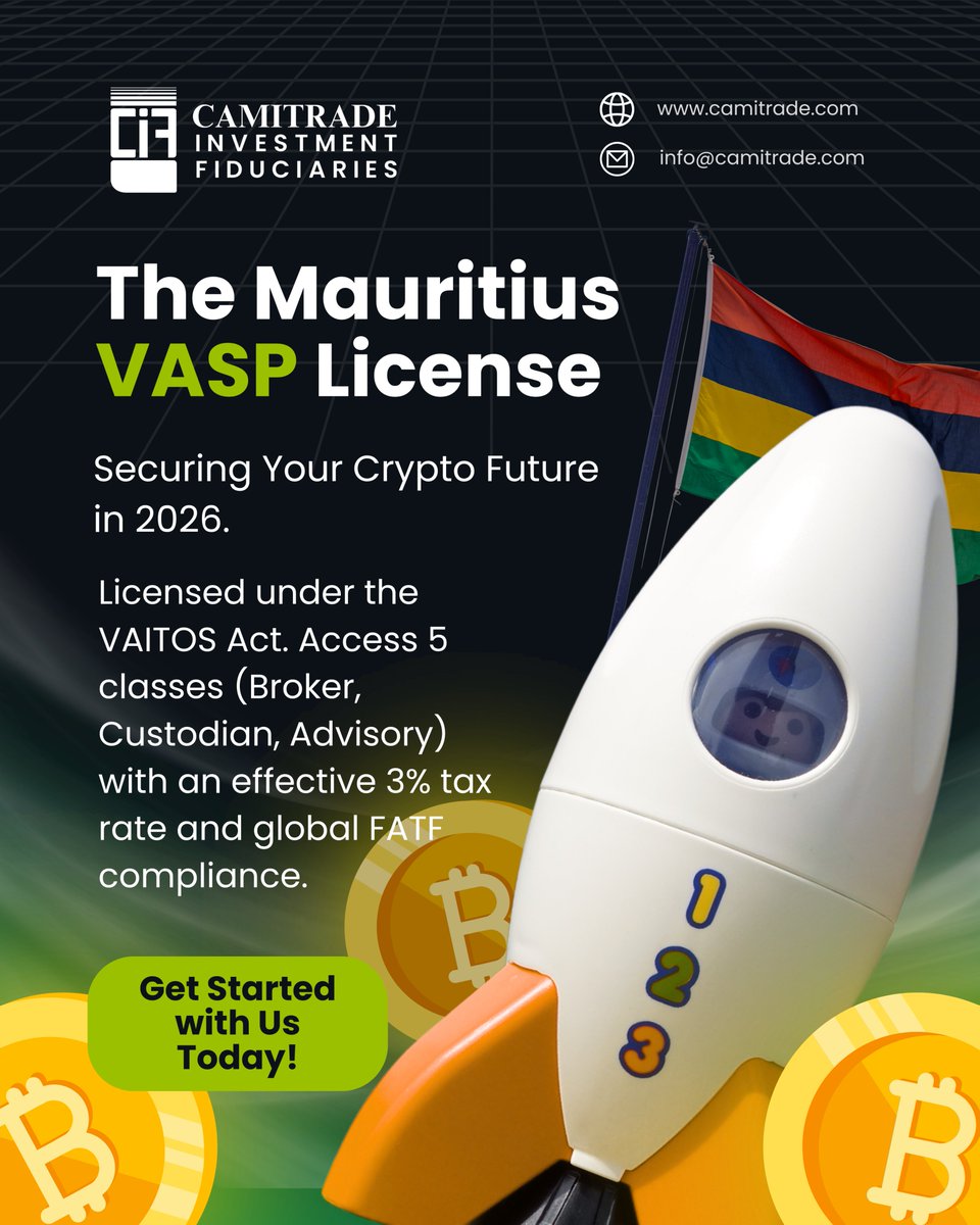 The Mauritius VASP framework (VAITOS Act) scales your venture with  institutional-grade compliance and FATF-aligned security, turning legal  requirements into a strategic growth asset. Secure your crypto future with  us. #VASP #Web3 #Mauritius #