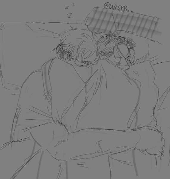 "normalize drawing your comfort characters with your problems" ok (except this mf have a loving husband waiting back home)
#eruri #エルリ
