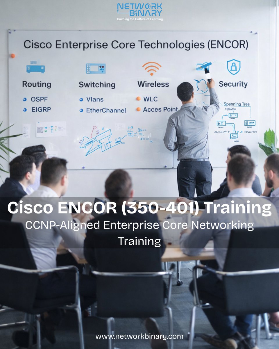 network_binary's tweet photo. Cisco ENCOR (350-401) Training

Build strong enterprise core networking skills with CCNP-aligned training at Network Binary.

👉 Enroll: https://t.co/PQLFJoQRMJ

#CiscoENCOR #CCNPEnterprise #CiscoTraining #EnterpriseNetworking #NetworkBinary https://t.co/0ItHzbipTw