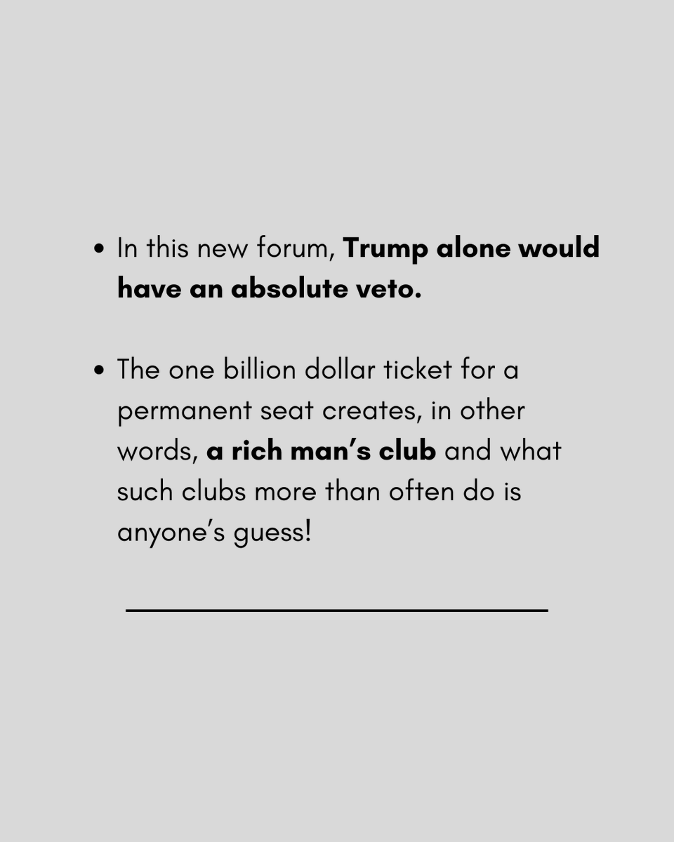 Haqooq_e_Khalq's tweet photo. This “Board of Peace” gives Trump czarist powers to implement his personal as well as US agenda https://t.co/ZG9ne9CfRH