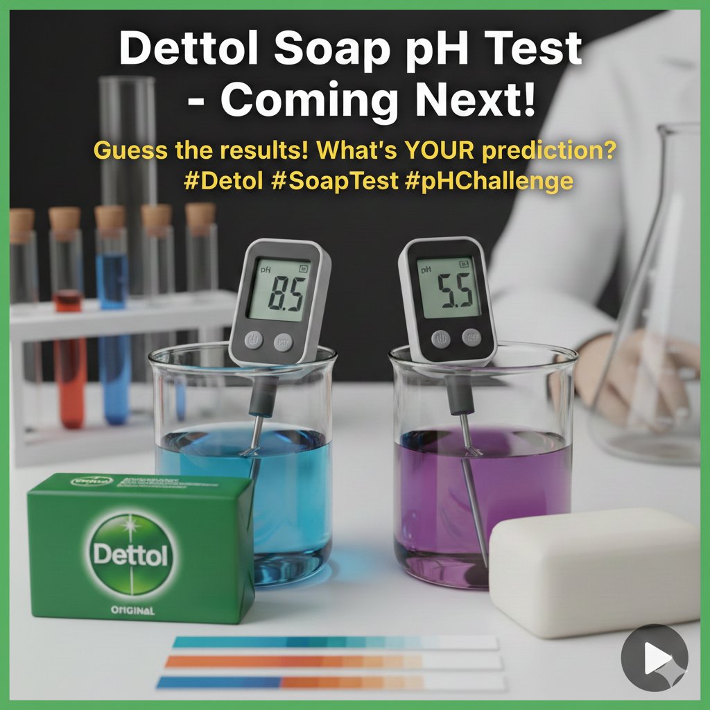 Shubhamgarg2500's tweet image. Dettol Original: Acidic or Alkaline? 🔴🟢
​I put it to the test so you don’t have to guess. Here is the result of the pH strip test.
​Full video and analysis on YouTube
Check comment section for full video link 🔗🔗👇👇👇👇
#ShubhamEditingShots #ScienceExperiment
#phtest
#trend