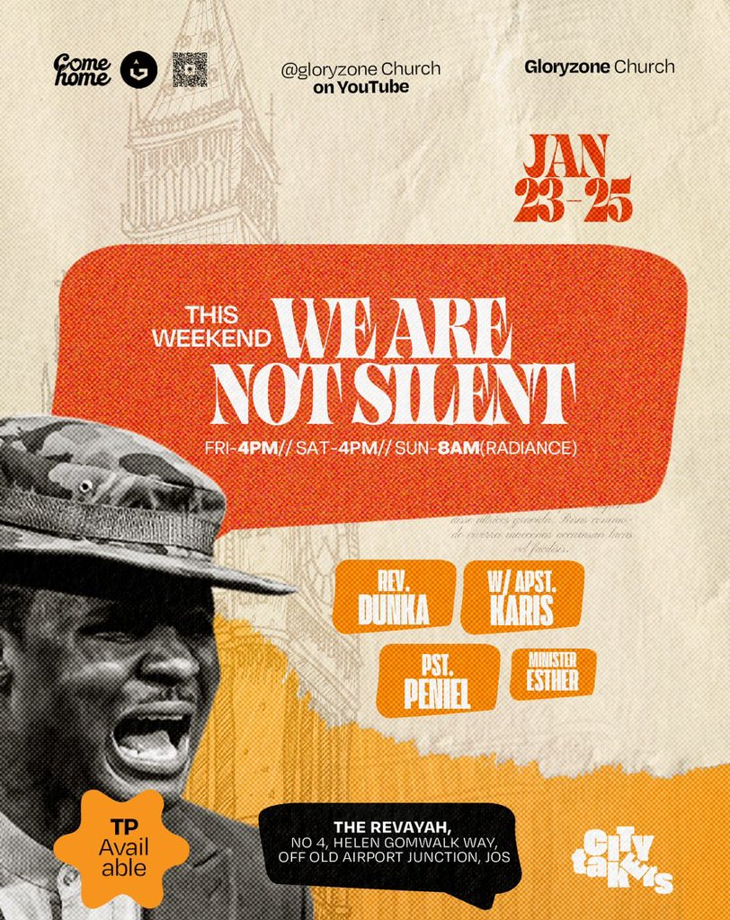 This weeked, we kick off CITY TAKERS CONFERENCE 

CTC is not just any meeting, it is one you come expecting and leave rejoicing.

What have you been trusting the Lord for?
Come with a heart open and ready to receive 

Date : 23-25th January 2026
Venue : The Revayah