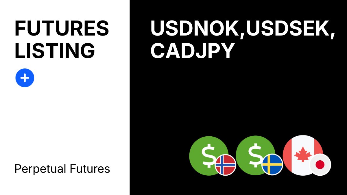 FX expansion continues. $USDNOK, $USDSEK, $CADJPY are now live on #BingX  Futures. Trade USDNOK/USDT: https://t.co/4oWj6hWBob Trade USDSEK/USDT:  https://t.co/6u25wU2vcQ