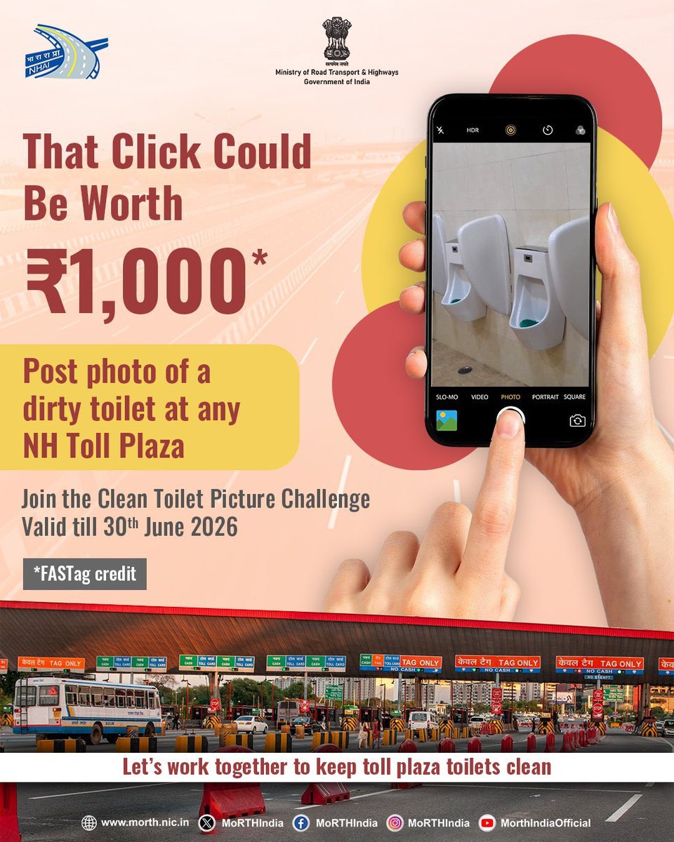 SaferRoadsSquad's tweet photo. 🚨 Urgent Call for Public Toilets on City Roads & Highways!🚨

Lack of accessible public toilets forces commuters to hold urine, leading to severe health risks: kidney stones, UTIs, bladder issues & chronic ailments. Dehydration worsens it. Many avoid water intake during travel, spiking stress & fatigue. This is a silent health crisis! 

Scientific studies show that a strong, painful urge to urinate impairs reasoning, problem-solving, and focus to a level similar to a 0.05–0.08 blood alcohol concentration.

We demand: New manned free public toilets every 1km in cities, 3~5km on NHs, with ample parking. 

@MORTHIndia @NHAI_Official @MoHFW_INDIA Referring to your post (attached image), probably inadvertently deleted, you are advised to collaborate with various Municipal Corporators, MLAs, MPs, IAS officers to prioritize sanitation. This also creates jobs & cleaner India too! @TajinderTiwana @AslamShaikh_MLA @iGopalShetty @ShelarAshish @MPLodha @AUThackeray 

For kidney patients & all, this is vital. Share widely to reach authorities! 

@fpjindia @mid_day @memeghasood @richapintoi @Apoorva_Agashe @mymalishka @mid_waytimes @somitsenTOI @TOIMumbai @MelissaToi @mashrujeet @rajtoday @sabahvir @nnatuTOI @IndiaToday

@AlertCitizen5 @AwakeCitizen1 @SurajyaCampaign @mangal256 @RoadsOfMumbai @AndheriLOCA @CJF_empower @Petition_Group @MNCDFbombay
@MPublicseva @PotholeWarriors @warrenbhai @weworkngo @YTKDIndia @LoveOrlem  @mumbaimatterz @MumbaiMuchMuch @MumbaiWakeUp1 @IPS_Association @IASassociation @LiveLawIndia @barandbench @SCofindia1950

Readers please follow, like, and retweet posts from @SaferRoadsSquad for updates and to action.

#AllWaysSafe #PublicToiletsNow #SwachhBharat #PublicToiletsSaveLives #RoadSafety #DriveSafe