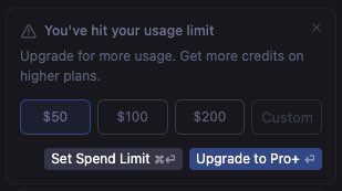 satilogio's tweet photo. quota reached in under 4 days of upgrading on @cursor_ai 

these thinking models are expensive 🥲 https://t.co/476agnw3LR