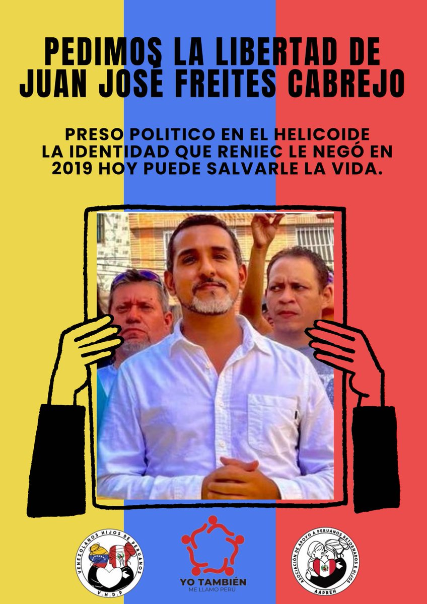 RodolfSanchez's tweet photo. Libertad Para Juan José Freire Cabrejo #VenezuelaLibre @Venezolanosenpe https://t.co/X9nZq3fOuC