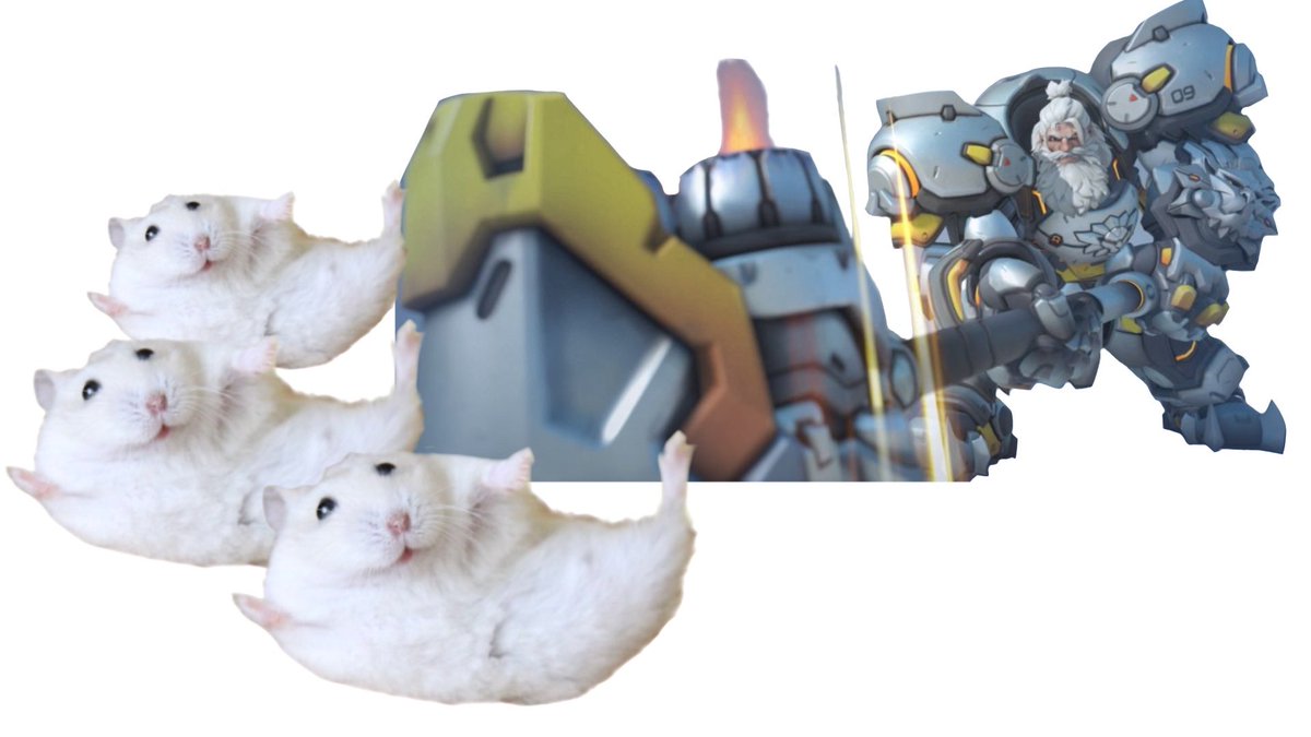 koretoma_'s tweet image. リスナーさんと夜な夜なOW2×ハムスターのコラ画像で遊んでた