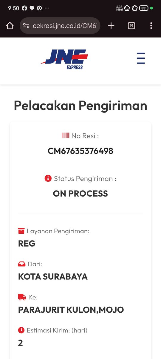 ahntho's tweet photo. @JNECare min gimana nih masa' kirim dari sby ke mojokerto aja hrs nunggu lama bgt. Ini sdh 2 hari tapi masih stuk disitu aja. Sangat2 kecewa dengan JNE https://t.co/z5gj4VPWSZ