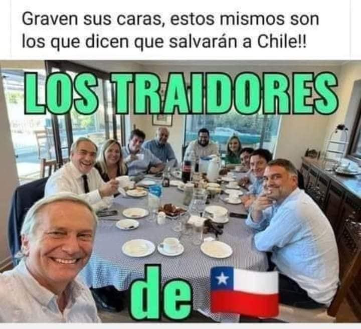Se los dijimos y no creyeron. 

Republicanos = Chilevamos. 

La misma mierda pero con distinto nombre. 

Nuevamente Kast con la derechita cobarde. 

Un UDI no deja de ser UDI. 

Solo espero que haga un mejor gobierno, que el merluzo. 

Kast gobernará con la izquierda,