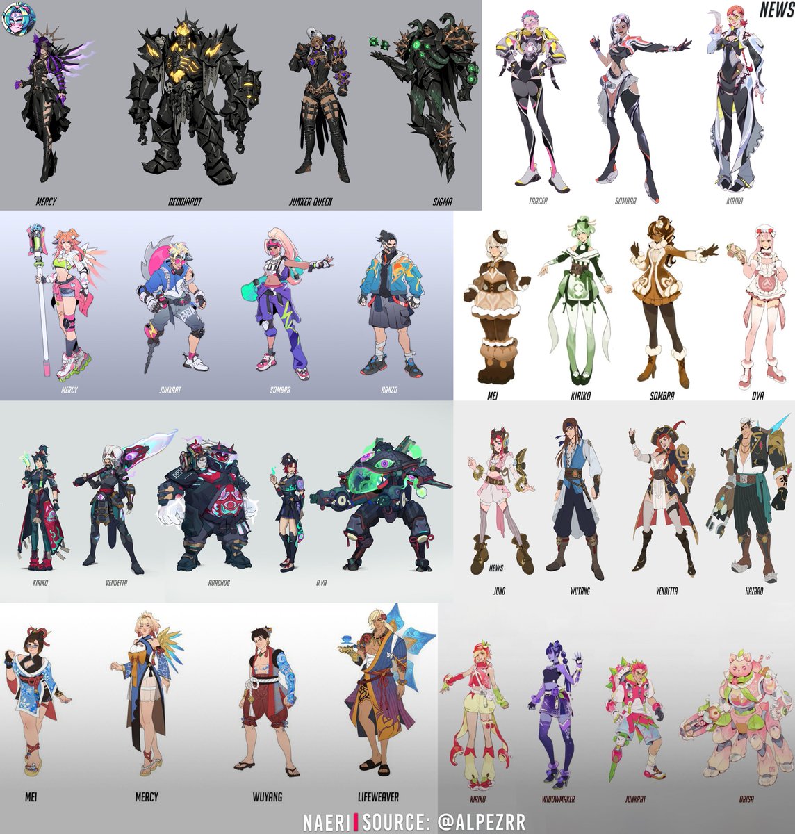 Overwatch 2 New Survey All Skins Collection 🎨 👰‍♀️Seven Deadly
