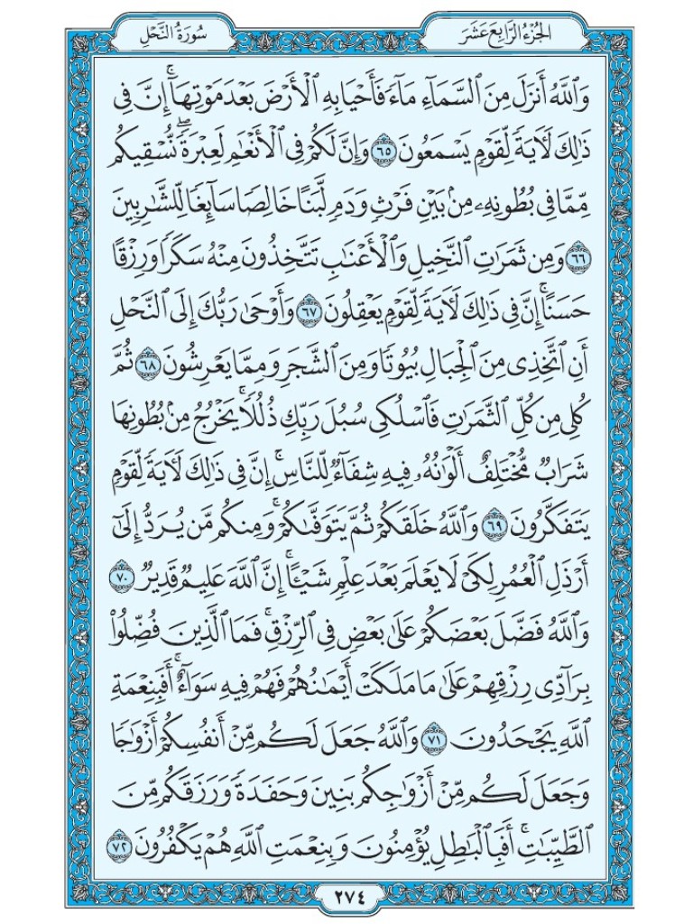 القرآن الكريم [ ص : 274 ]