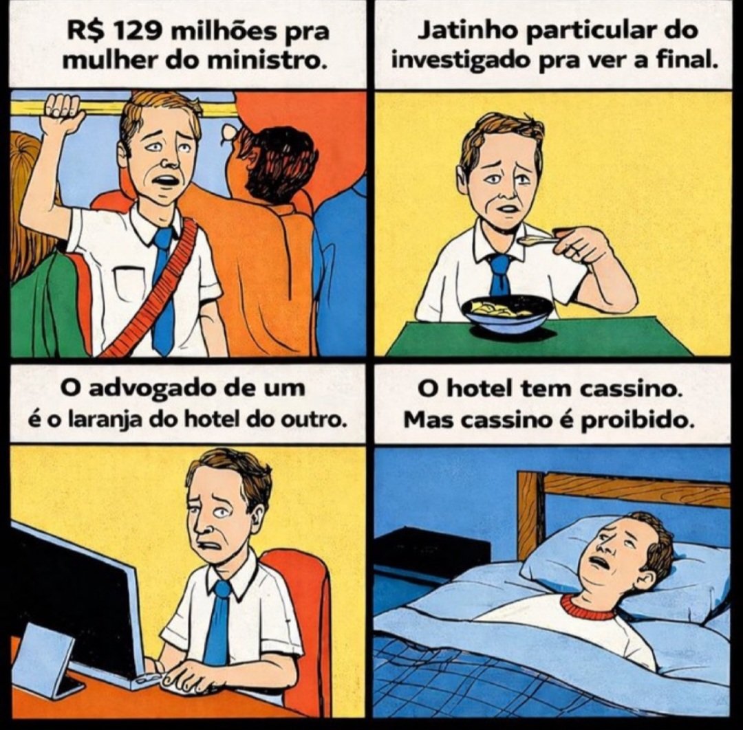 E quem questionar algo vai ser preso por ameaça a democracinha