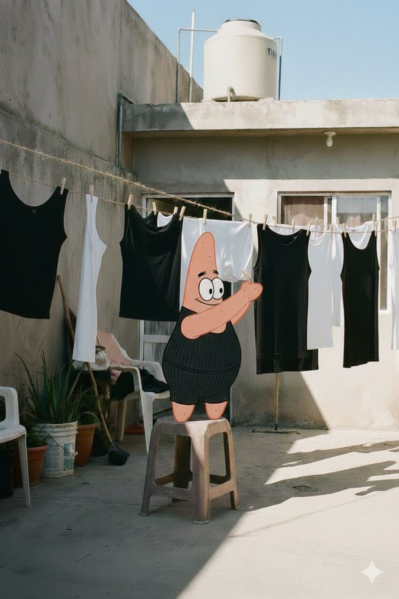 Mario Bautista lavando su ropita es como: