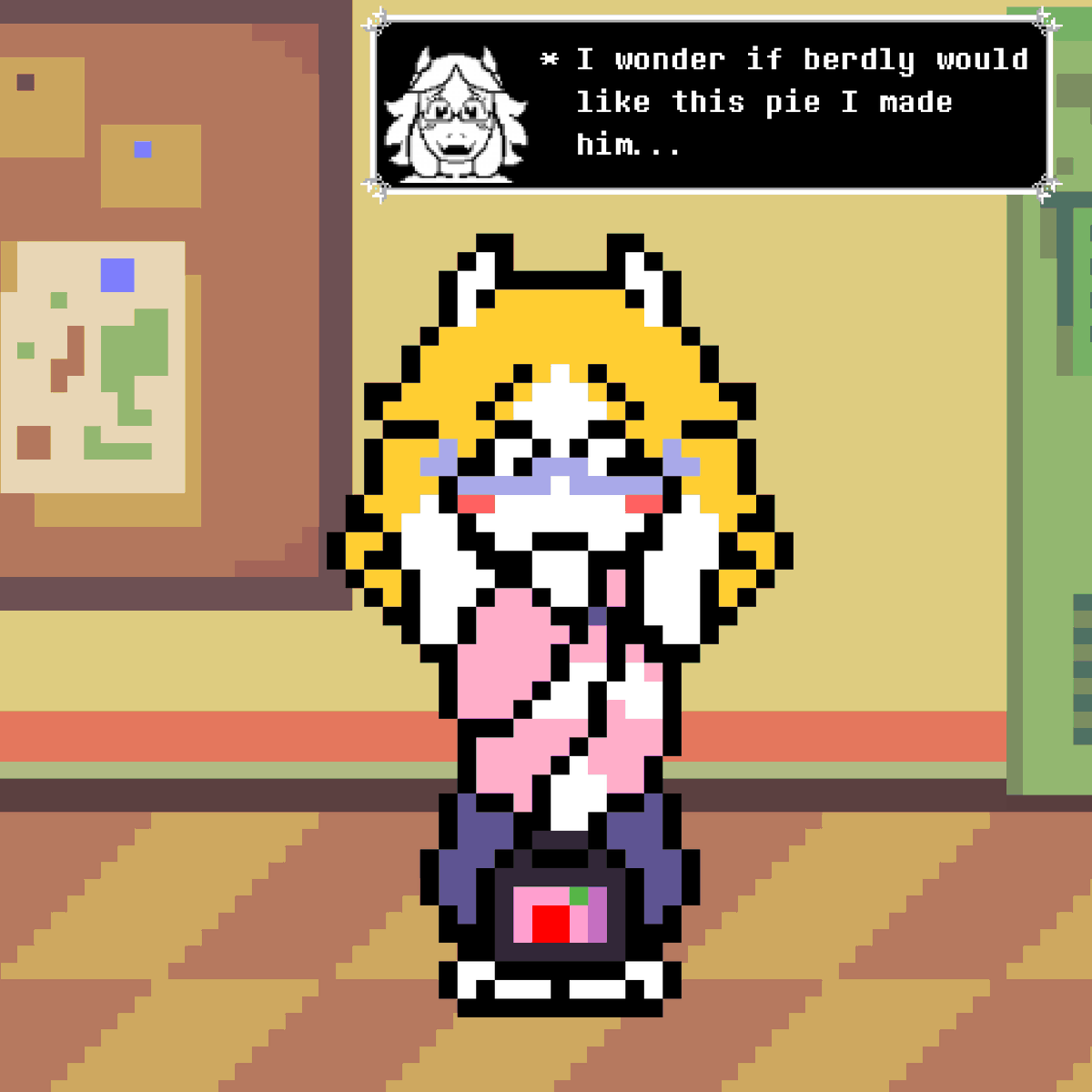 OnCrackNugget's tweet image. More Ari dreemurr :) I'm enjoying drawing her whenever I'm bored
#Deltarune #pixelart