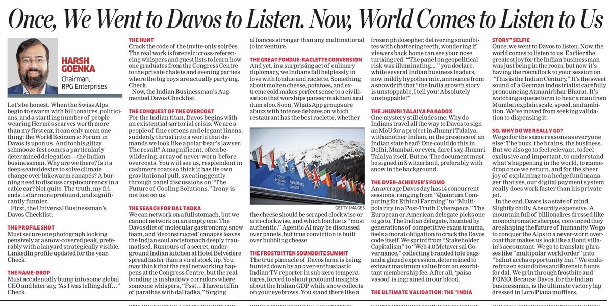 UrveshDesigns's tweet photo. @hvgoenka Sir, I thoroughly enjoyed reading this in today's ET while sipping tea.
Great start of the day with family laughing out loud. https://t.co/JePBxNtw2m