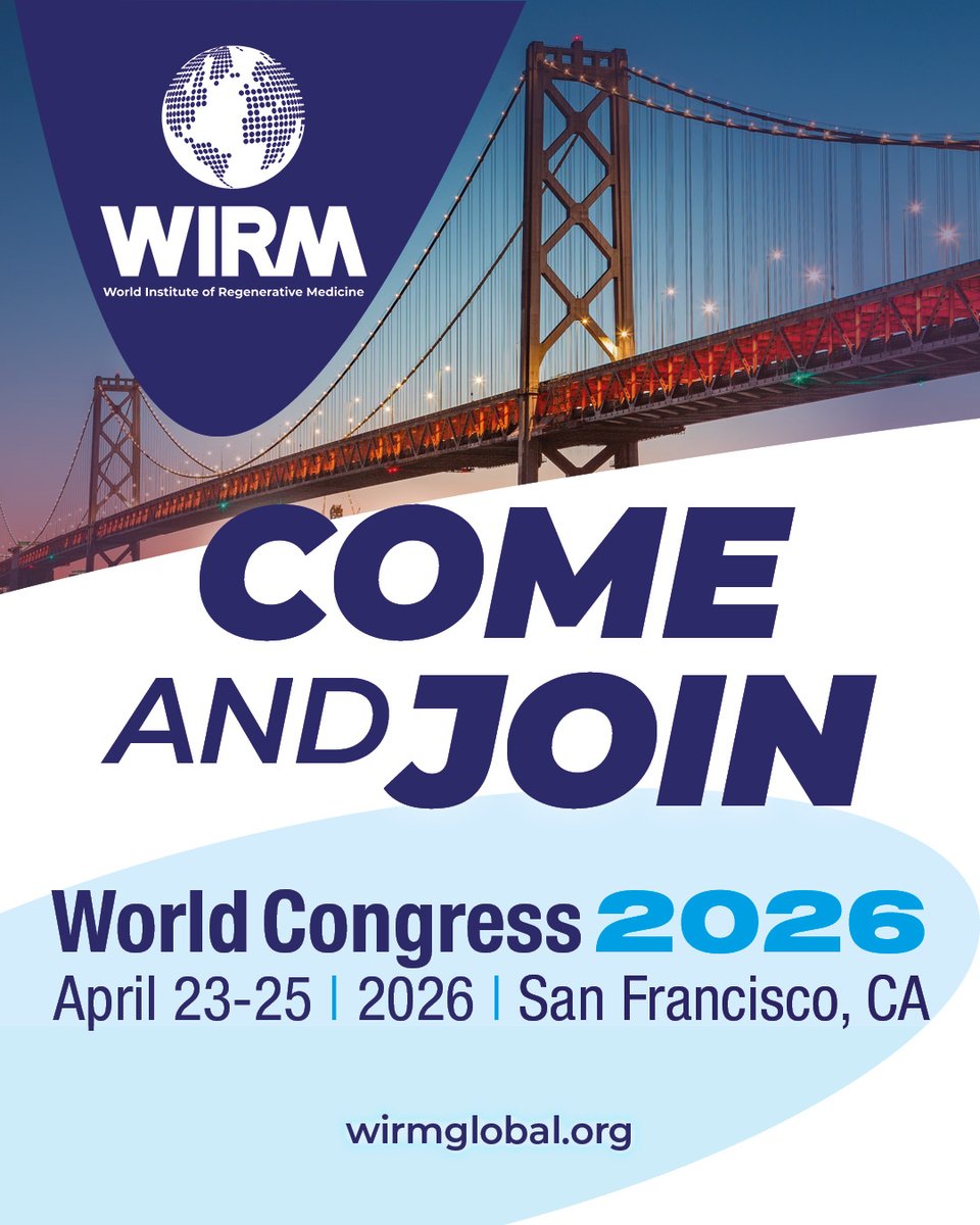 wirmglobal's tweet photo. At WIRM, it’s about bringing the right minds together to share ideas, challenge thinking, and advance regenerative medicine — globally.

🎟️ Save your spot: https://t.co/MEFJvPGMXT

#WIRM #WIRMCongress2026 #RegenerativeMedicine https://t.co/CE2N3EWtuF