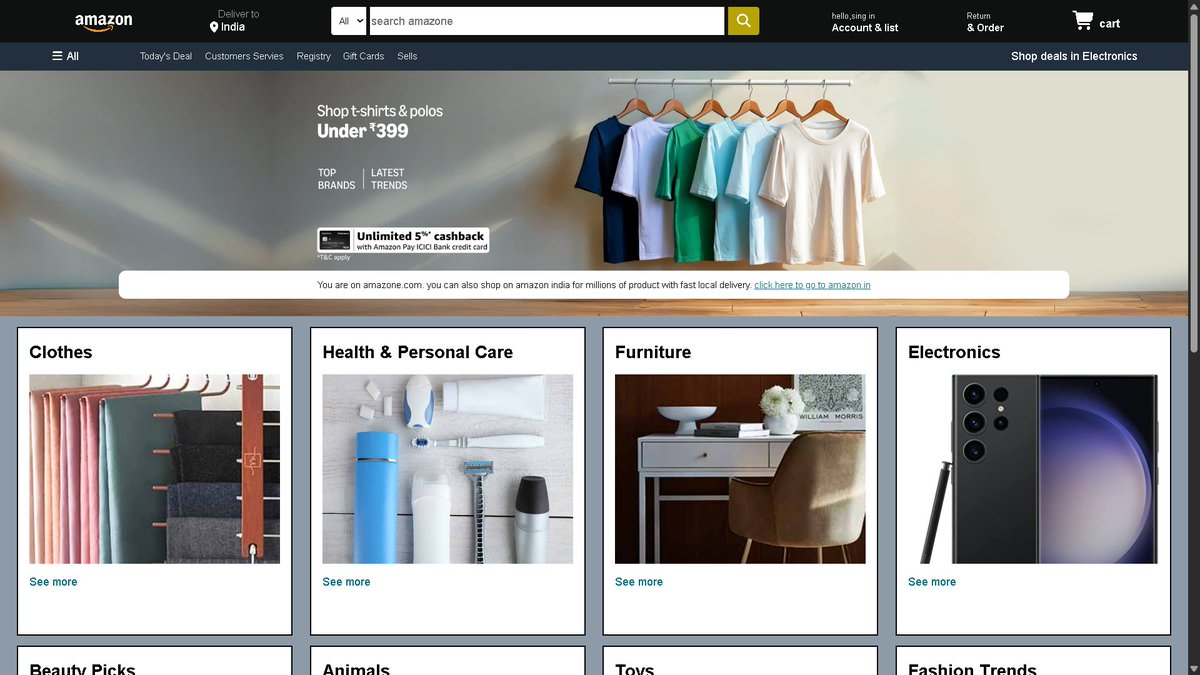 cicada776's tweet photo. Day 1/30 – #30DaysOfCode

Built an Amazon UI clone using HTML &amp; CSS

Focused on:
• Page layout
• Flexbox &amp; alignment
• Recreating a real-world UI

Starting a 30-day coding challenge to stay consistent and improve my frontend skills. https://t.co/7luELecoU4