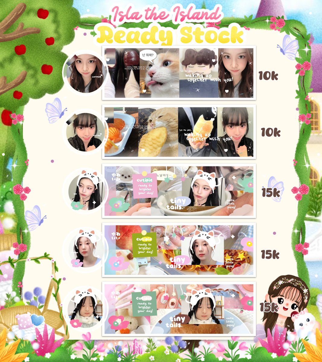 roseafl's tweet image. ꒰ ꕤ help repost? thank you bub!

ⓘ helloo sweetlings! ⊹🐰🤍🌈 isla punya layout ready stock di bawah ini dengan price IDR 15.000 ⠲⭐🍭 bisa re-text &amp;amp; pay QRIS only yaa! 🦢 camat jajank ! 𖦆🪁𓄹 

 #zonauang #zonajajan