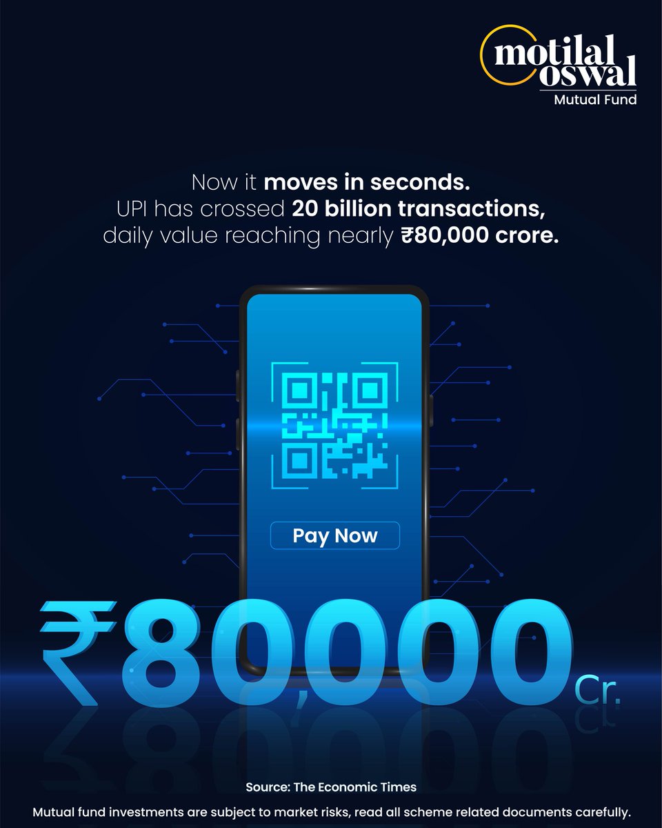MotilalOswalAMC's tweet image. India’s money habits have fundamentally changed.

From physical processes to digital flows, finance now moves at speed and scale.

This shift is powered by fintech platforms reshaping how India pays, saves, borrows, and invests.

#DigitalFinanceIndia #FintechGrowth