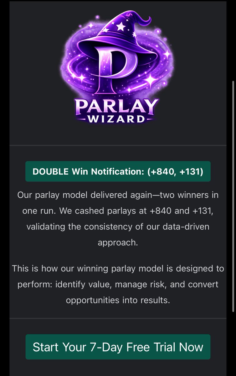 ParlayWizardEV's tweet image. We will just leave this here. Users, check your emails. 

parlaywizard.app