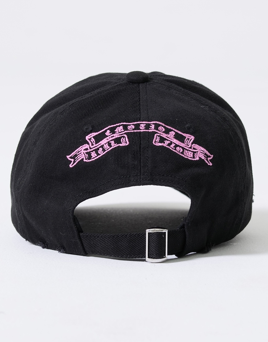 NEW ARRIVAL】 REFLEM【レフレム】 クロス刺繍ダメージデニムキャップ