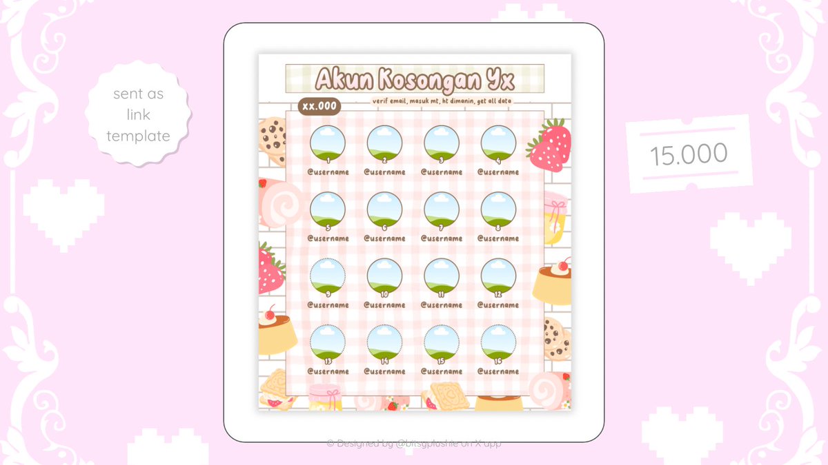 bitsyplushie's tweet image. help repost, thank you ૮ ․ ․ ྀིა

template acc / akun kosongan [ 15.000 ]
"Yummy" — ⓘ check alt for detail

&amp;lt; #zonauang &amp;gt;