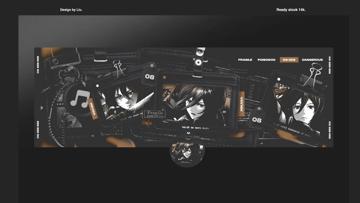 salno's tweet image. Bantu rt/repost ya. 

Layout ready stock anime game 2D Flins, Mikasa AOT, Lycaon, Nagumo Sakadays 14k/ea QRIS, minat bisa hub kontan di bio atau DM. Terima kasih. 🌧

#zonauang