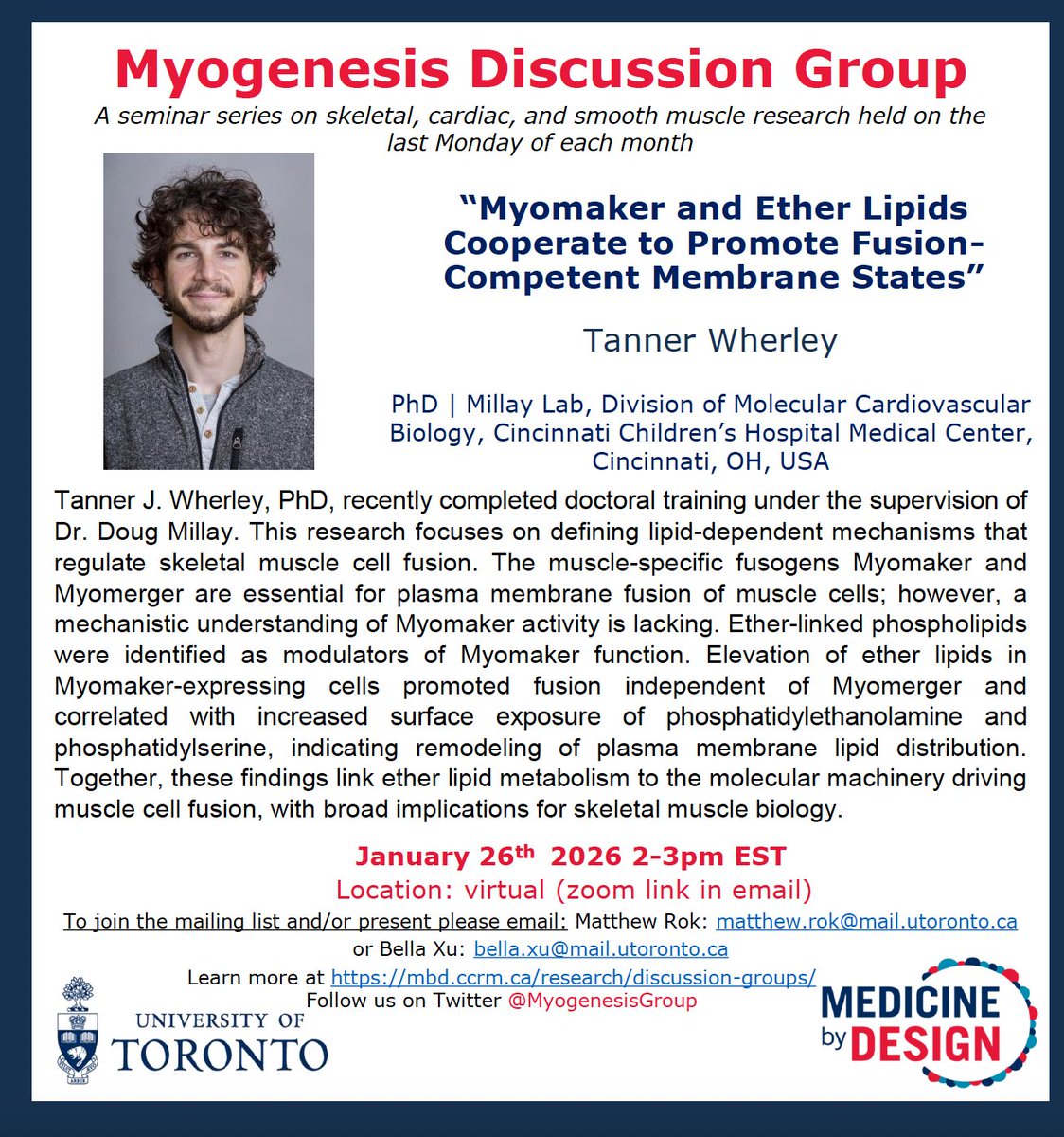 Myogenesis Discussion Group tweet media