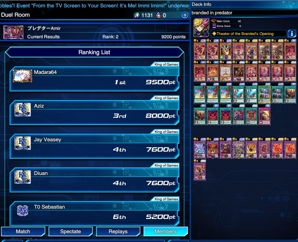 Amiraboras5's tweet photo. TURN ZERO PB ROOM #1 - 2ND Place 🥈

Deck:Despia

 I was the 1st until the very last minute but unfortunately couldn't keep that place
 
First time using despia in a tournament but  performed really well

Faced 6 despia/2 traptrix/1 bewd /1 eldlich 
 100% winrate  10/10 https://t.co/Ndd6FXAQMP