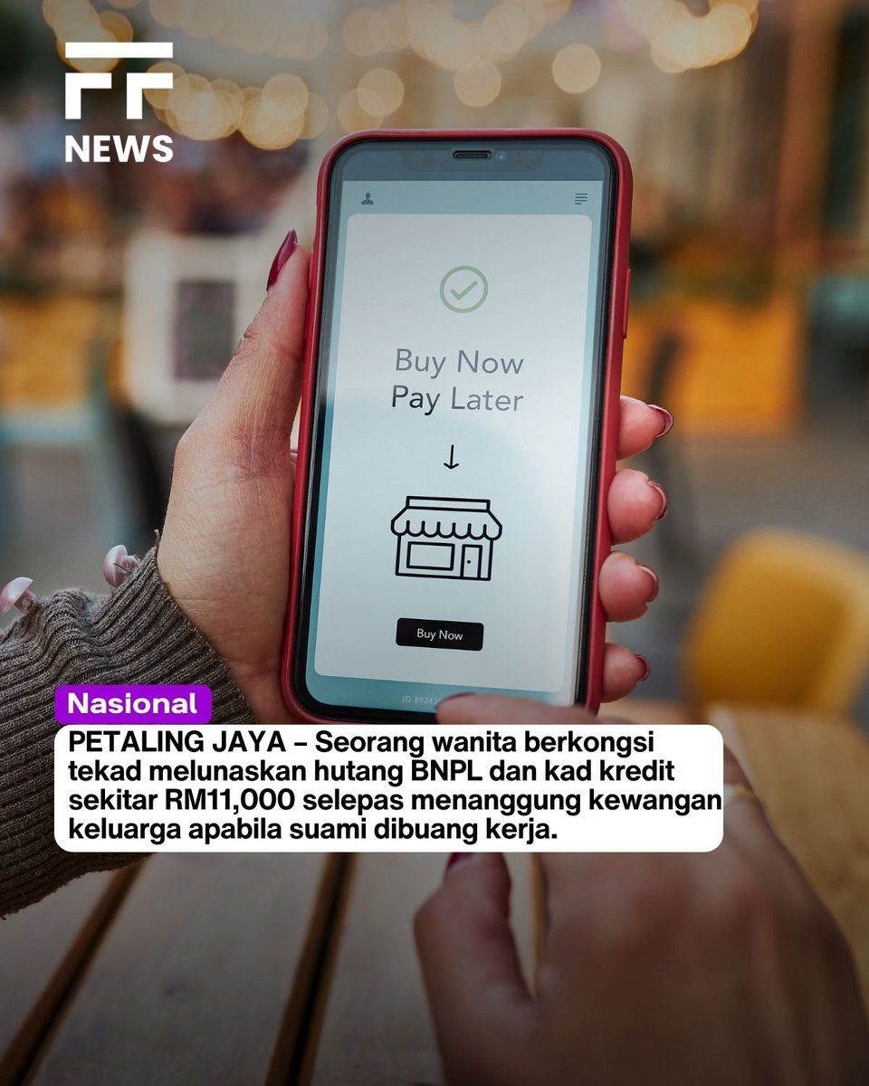 financialfaizn's tweet photo. PETALING JAYA – Wanita tekad hapus hutang BNPL dan kad kredit kira-kira RM11,000 selepas suami dibuang kerja. Perkongsian di Threads cetus respons senasib, serlahkan risiko BNPL jika pendapatan tidak stabil

📌Sumber: Kosmo!
Artikel penuh
https://t.co/2oKe3WCoEc https://t.co/qaB6R1Zapj