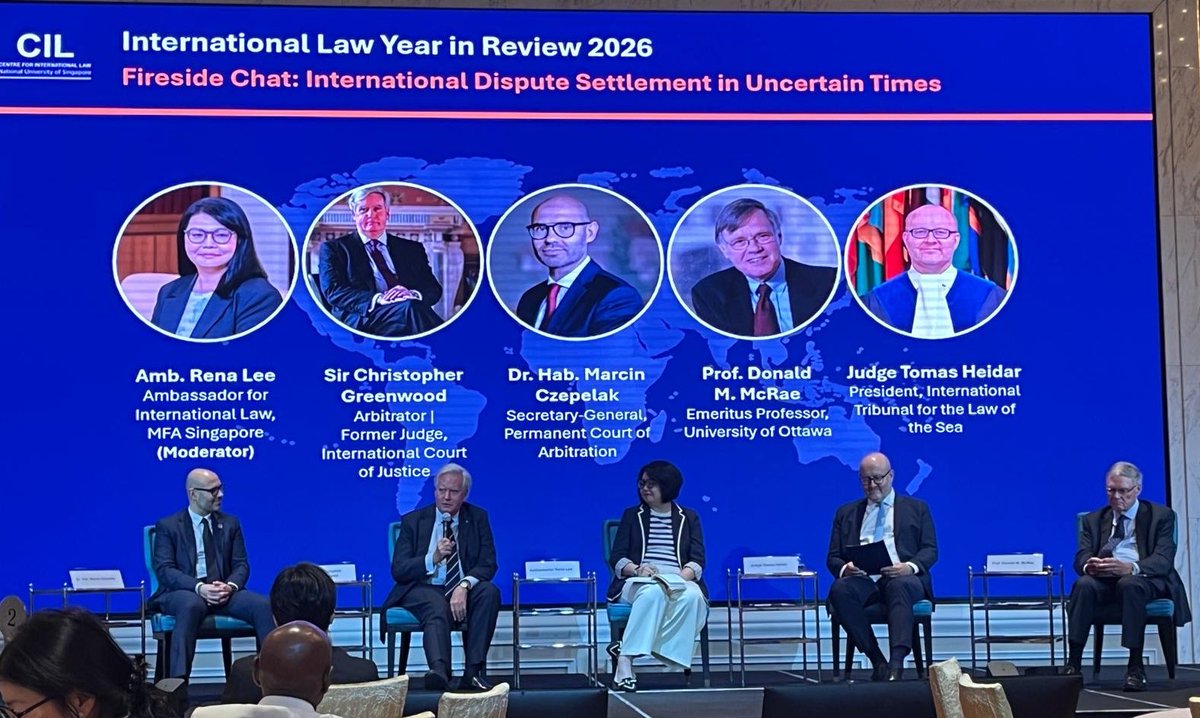 Marcin_Czepelak's tweet image. I brought the #PCA perspective to “International Law Year in Review” #CIL Conference in Singapore 🇸🇬 presenting developments in 2️⃣4️⃣2️⃣PCA administered dispute resolution procedures in 2025 all around the world. In the past year we received 5️⃣3️⃣ new cases.