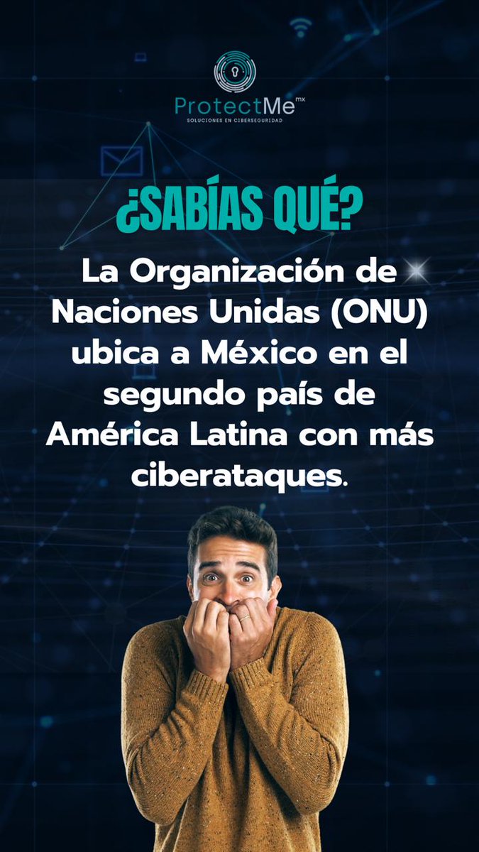 ProtectMeMx's tweet photo. Las estadísticas son de miedo y nos muestran la urgencia de tomar acción para crear espacios digitales seguros. 🙌🏽📱💻

¡La ciberseguridad hoy es más relevante que nunca! https://t.co/AMrFvrvPma
