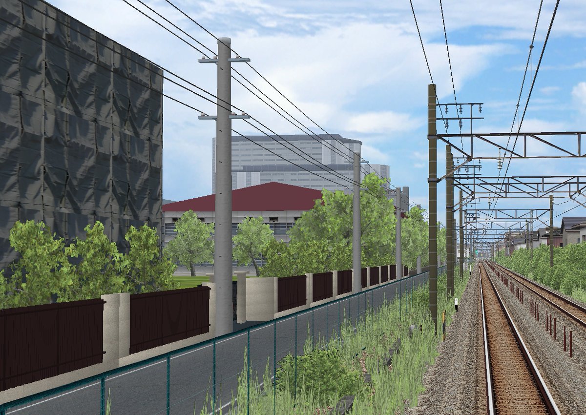 放置しすぎた...
電柱を自作の物に置き換え
電線はなごこも