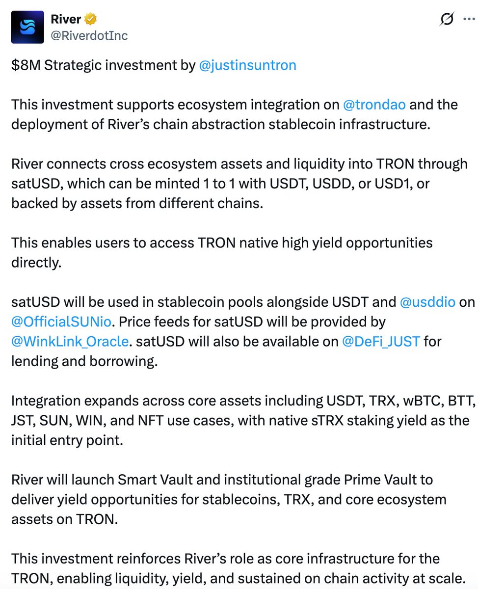 本期新币都表现亮眼，RIVER突破48美元再创历史新高，再次证明火币选择新资产的眼光到位💪，优秀的新资产老板还会亲自参与和投资，交易新资产，上火币HTX！  @RiverdotInc @justinsuntron