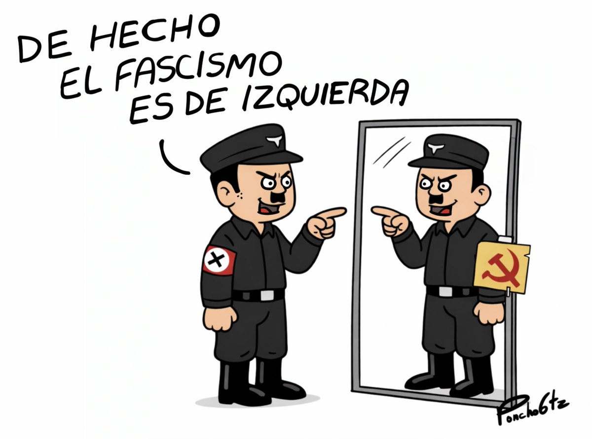 PonchoGutz's tweet photo. El fascismo SIEMPRE es de derecha:

Sí, el autoritarismo puede ser de izquierda o de derecha. Pero el fascismo NO es sinónimo de autoritarismo/tiranía/dictadura. Hay características que hacen que el fascismo sea siempre, sí o sí de extrema derecha:

1.- Anti-igualdad: El autoritarismo de izquierda comete abusos en nombre de la igualdad; a diferencia del fascismo que comete abusos en nombre de las "jerarquías naturales", cree que unos nacieron para mandar y otros nacieron para obedecer.

2.- Capital: El autoritarismo de izquierda suele expropiar los medios de producción; el fascismo subordina a los dueños de los medios de producción y elimina a sus sindicatos.

3.- Victimismo: El autoritarismo de izquierda culpa a los concentradores de la riqueza y del poder, pero el fascismo culpa a los grupos ya vulnerados por "haberles quitado algo". Son victimarios con discurso de víctimas.

4.- Anticomunismo: Fíjate a quiénes odia el fascismo: Los fascistas destruyen a los sindicatos, a los marxistas, a los comunistas y a los socialistas, tanto en el discurso como en la plaza de fusilamiento.

Y finalmente, la prueba definitiva para reconocer a un defensor del fascismo es que siempre te dirá que el fascismo es de izquierda.
