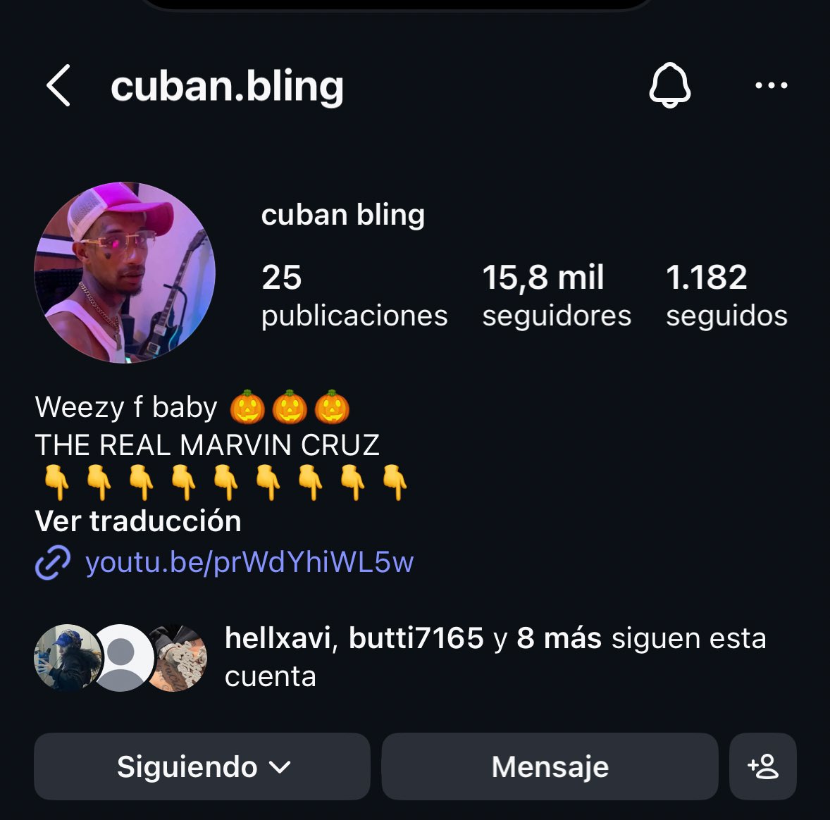 donde fue el pasado que no volverá…

volve cuban blingg 🙏
