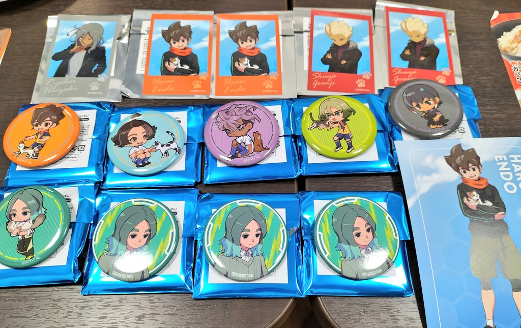 イナズマイレブン イナイレ まねきねこ フォトカード カード 缶バッジ